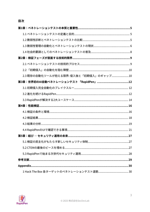 RapidPen ホワイトペーパー 目次